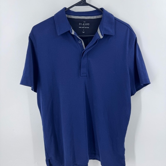 01.Algo Performance ShortSleeve Polo Shirt - Blue / Size Large - Picture 3 of 5